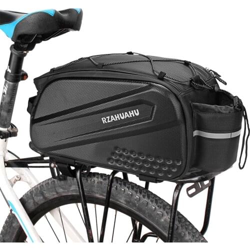 Lixada Bicycle Rear Seat Bag Waterproof PU leather Cycling Bike Rear Rack Trunk Pannier Luggage Carrier Bag Handbag Shoulder Bag