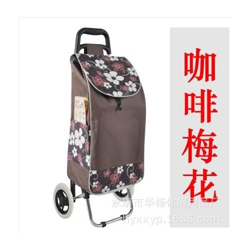 New two wheeled straight pole large f detachable folding shopping cart vegetable cart and luggage cart