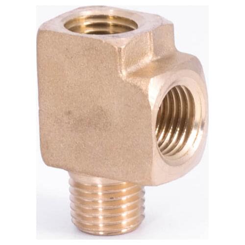 1/4" 1/2" NPT Female-Female-Male Tee 3 Ways Brass Pipe Fitting Coupler Connector Water Gas Fuel
