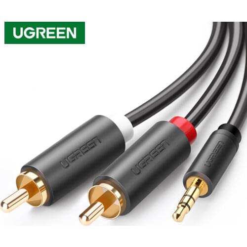 Ugreen RCA 3.5mm jack Cable 2 RCA Male to 3.5 mm Male Audio Cable 1M 2M 3M Aux Cable for Edifer Home Theater DVD Headphone PC