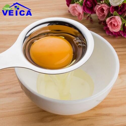 1Pcs Eco Friendly Good Quality Egg Yolk White Separator Egg Divider Eggs Tools Stainless steel Material Kitchen Tool