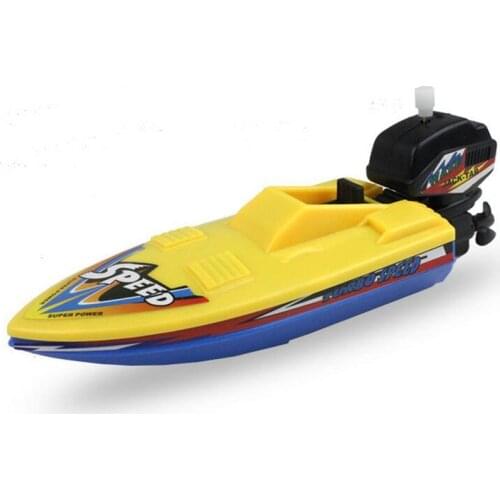1pc Speed Boat Ship Wind Up Toy Float In Water Kids Toys Classic Clockwork Toys Summer Shower Bath Toys for Children Boys Toys