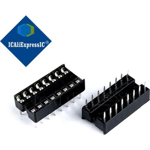 10PCS 16pin pins pin DIP DIP16 IC Sockets Adaptor Solder Type Socket new In Stock