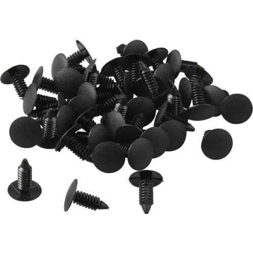 100pcs Auto Fastener fit 8mm Hole Nylon Car Clips Fender Bumper Shield Retainer Plastic Rivet For G-M Fo-rd Chr-ysler Automobile