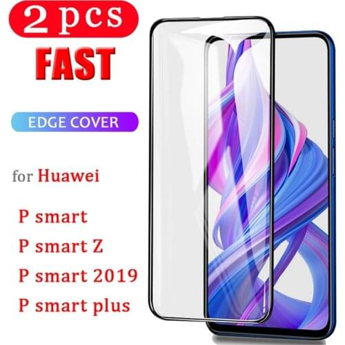 2Pcs tempered glass for huawei p smart Z p smart 2018 plus 2019 on the glass smartphone protective film phone screen protector