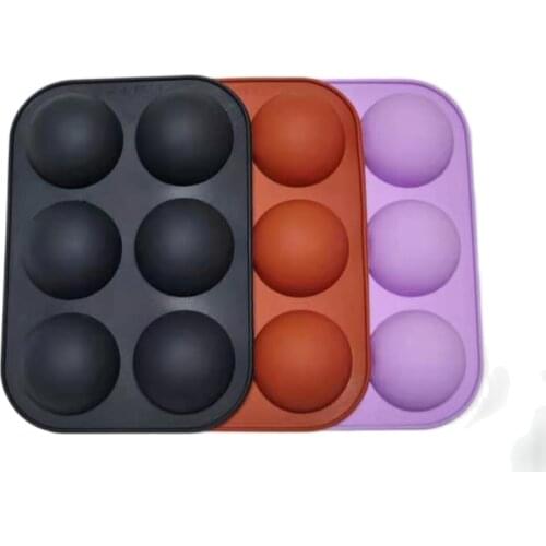 6 DIY Cavity Half Sphere Circle silicone Chocolate mold silicone sphere cake Mold Cocoa bomb Decorative Cake Mould Tool