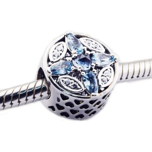 Authentic 925 Sterling Silver Patterns of Frost Original Charms Beads Fits Pandora Bracelets Charm Beads for Jewelry Making