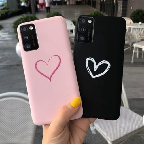 For Samsung A41 Case SM-A415F Soft Silicone Cute Love Heart Cover For Samsung Galaxy A41 A 41 Phone Cases GalaxyA41 6.1'' Fundas