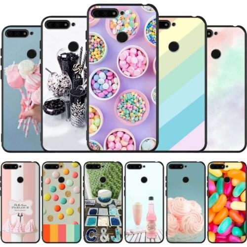 Candy colorblack Silicone Phone Case For honor 30 20 Pro 8 8X 9 10 20 Lite Mate 10 20 30 Lite Pro cover
