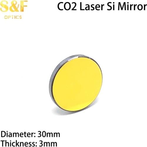 CO2 Si laser mirror dia 30mm thickness 3mm for laser engraving cutting machine parts
