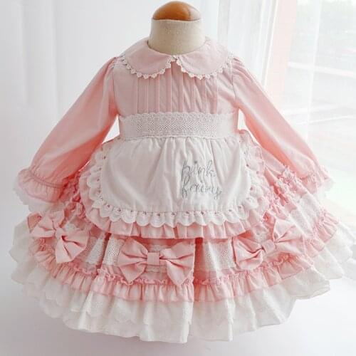 Spanish Baby Dress Girl Princess Lolita Ball Gown Children Birthday Baptism Eid Party Dresses Girls Kids Spain Royal Vestidos