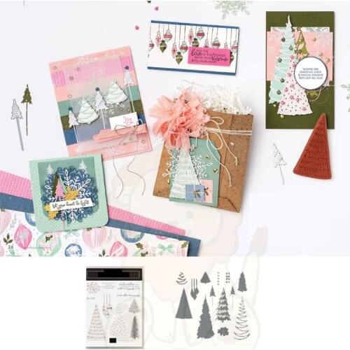 Hot Sale Christmas Tree Metal Cutting Dies Stamp for DIY Scrapbooking Crafts Photo Album Handmade Decoration 2021 New Arrival