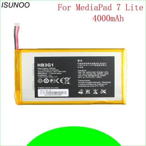 ISUNOO HB3G1HB3G1H Battery for Huawei MediaPad tablet battery HB3G1H HB3G1 s7-301u 301w 302 303 Original Battery