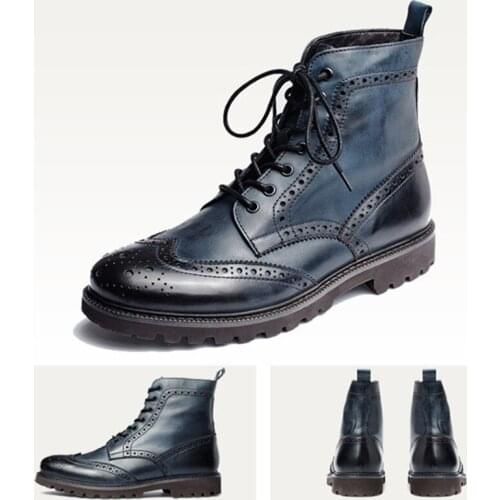 Fashion Brogue Boots Men 's Luxurious Shoes Classic Boots Top Quality Shoes Trending Dress Shoes High Quality Boots Sexy Man