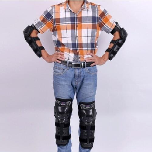 Four-piece set of knee pads and elbow pads for motorcycles Cross-country Knights' protective gear and anti-fall leg protection