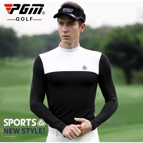 PGM Golf Clothing Men Stitching Long-sleeved T-shirt Sports Male Apparel Summer Breathable Quick-drying Tennis Baseball Clothes