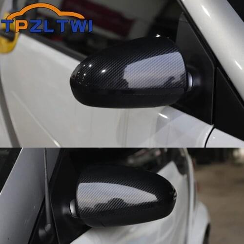 For Smart 451 Fortwo 2009 2010 2011 2012 2013 2014 Car Rearview Mirror Cover Side Wing Rear View Mirror Case Cover Sticker ABS
