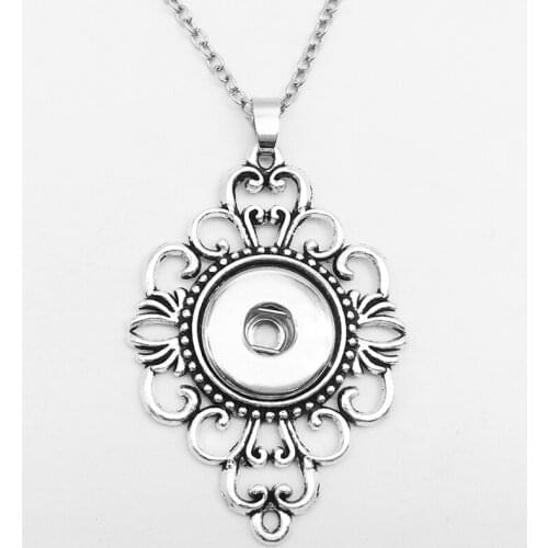 Newest snap button jewelry pendant Necklace OEM, ODM NK062 (fit 18mm 20MM snaps)