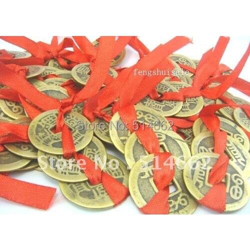 Wholesale 50PCS Three Red Ribbon Coins+10 Red Envelop