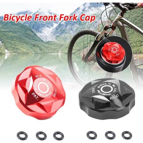 Outdoor MTB Mountain Bicycle Bike Front Fork Gas Cover Protector Cap Aluminum Alloy Air Gas Valve Cover Bike Fork Cap Protector