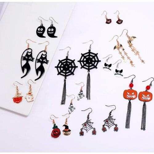 Punk Harajuku Design Unicorn bones Dangle Drop Earrings Metal Fashion Jewelry Christmas Halloween Gifts Party Girl