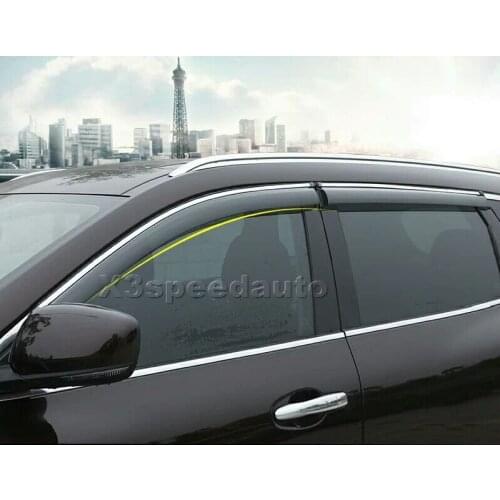 Plastic Window Visor Wind Deflector Rain/Sun Guard Vent 4pcs For Renault Koleos 2017