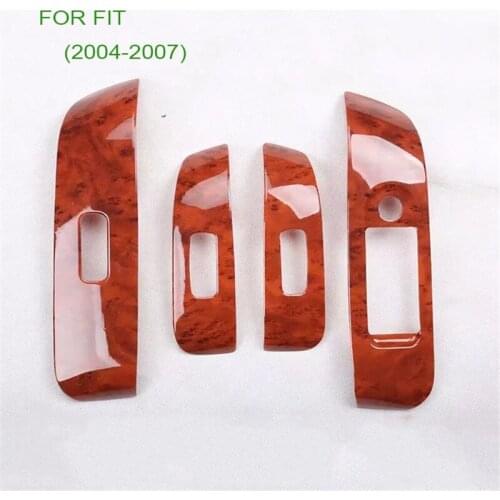 Fit For HONDA FIT 2004-2007 Car car styling cover door Window glass panel Armrest Lift Switch Button trim frame 4pcs