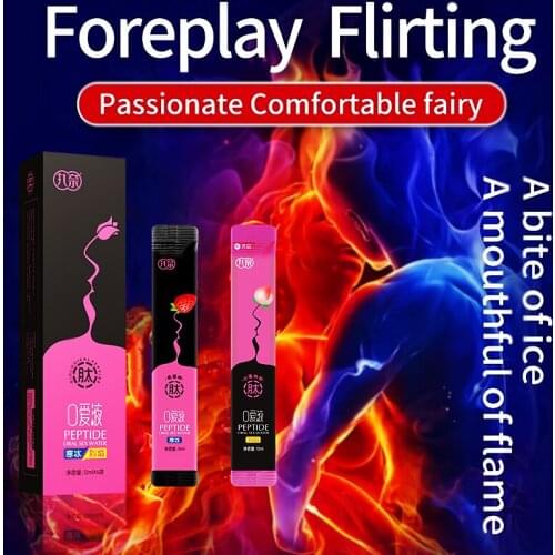 Cool and Hot Oral Sex Water Lubricant Peach/strawberry Flavor Anal Adult Products and Female Vagina Sex Toys