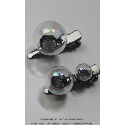 Bubbly glass ball hairpin