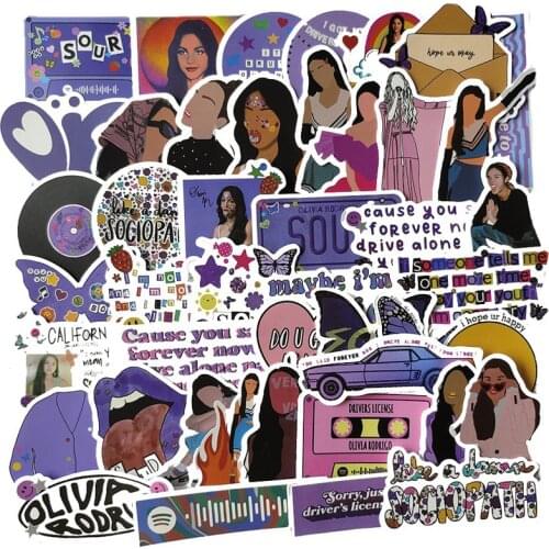 10/30/50PCS Hot Singer Olivia Rodrigo Sour Stickers Aesthetic Laptop Car Guitar Graffiti Cool Waterproof Sticker for Kids Toy