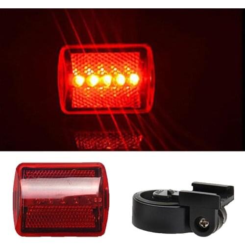 5 LED Bike Tail Light 7 Modes Bicyle LED Rear Tail Light Cycling Bicycle Red Tail Lamp LED Bike Safety Warning Flashing Lamp
