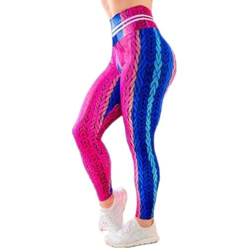 Women 3D Printed Sport Leggings Quick Dry Yoga Pant Elastic High Waist Running Trouser Girls Gym Workout Tights Sportwear Female