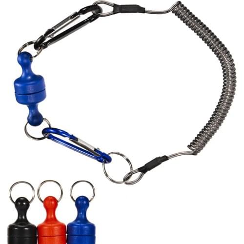 1pcs 1.5M Steel Connection Magnetic Lanyard Spring wire Wire Fishing Lanyard Quick Release Clips Fishing Rod Line Pliers Fishing