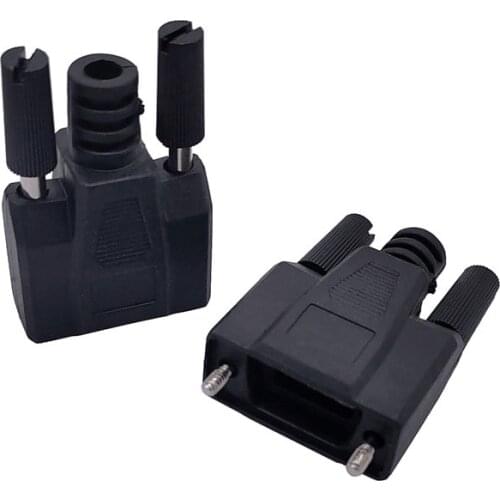 1PCS DB9 / DB15 / DB25 black shell male and female serial port plug one time injection molding shell die shell