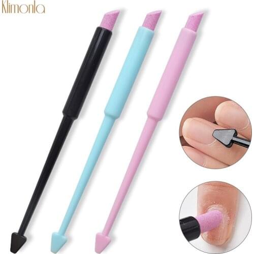 10pcs Plastic Nail Art Quartz Scrub Stone Pen Cuticle Remover Gel Nail Polish Pusher For Manicure Care Dead Skin Tools