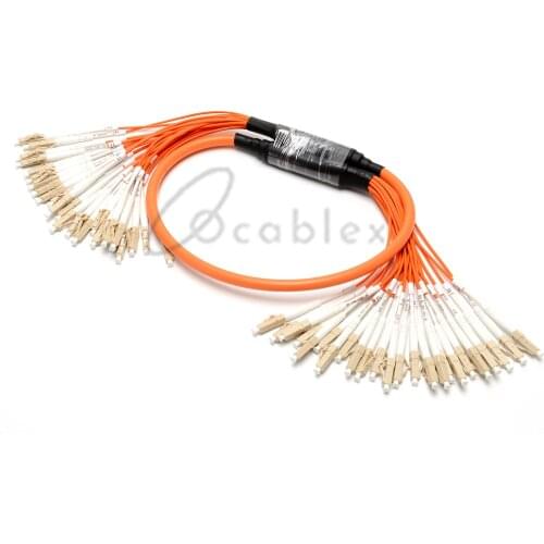 24 Cores Armored LC UPC-SC UPC 2.0mm Armored Fiber Pigtail Patch Cord Jumper Cable MM OM2 Simplex Optic for Network Pigtail