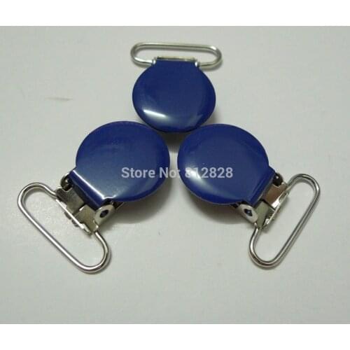 25pcs 1'' 25mm #MD07 Navy Blue Color Enamel Mitten Clips