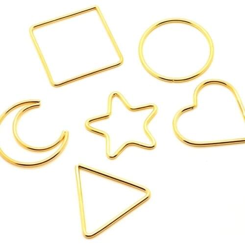4 Pcs/set Stars Moon Love Heart Metal Craft Hoops Dream Catcher Rings For Diy Dreamcatchers Wreaths Macrame Project