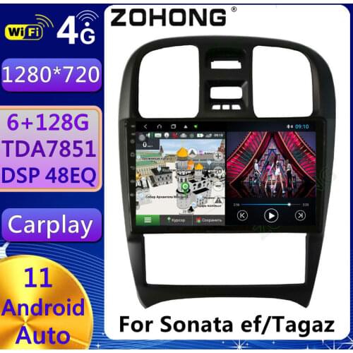 4G DSP Android 10 For Hyundai Sonata EF Tagaz GPS Navigation Car Radio Multimedia Video DVD Player Audio Stereo Autoradio 2 Din