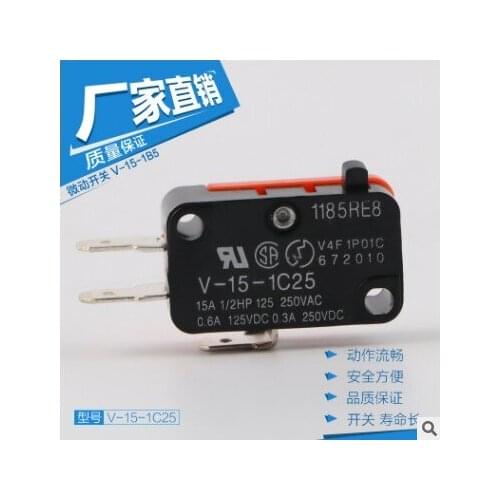 5 Pcs JFBL Mini V-15-1C25 Automation SPDT Pin Button Micro Switch