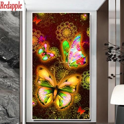 Diamond mosaic fantasy butterfly flowers landscape diamond painting full square 5d diy embroidery round drill 3d cross stitch
