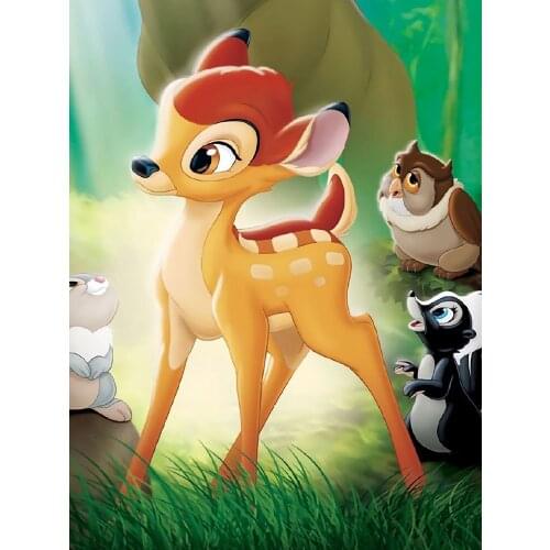 Disney 5D DIY Diamond Painting Fawn Bambi Movie Series HD Full Diamond Embroidery Exclusive Handmade Custom Home Decoration Gift