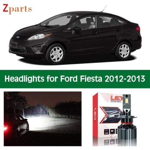 Car Bulbs For Ford Fiesta 2012 2013 LED Headlight Headlamp Low High Beam Canbus Auto Lights 12V 6000K Lighting Accessories