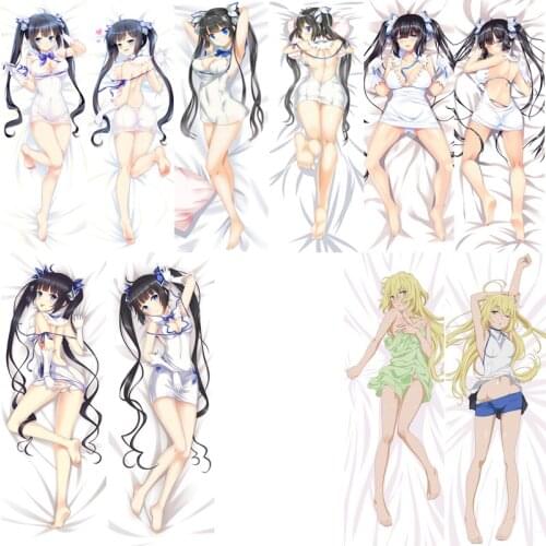 Coscase Is It Wrong to Try to Pick Up Girls in a Dungeon? Anime Hestia Kami Sama Dakimakura Pillow Cover Hugging Body Pillowcase