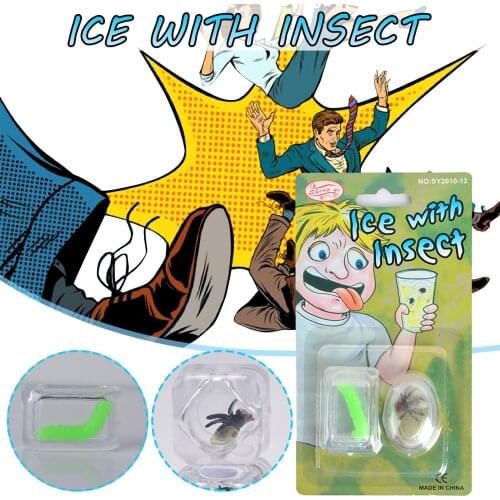Simulation Ice Worm Fly Caterpillar Toys Jokes Plastic Simulation Fake Insect Flies Insect Trick Tricky Novelty Toy New