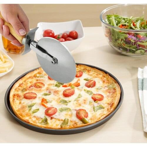 Stainless Steel Pizza Wheels & Cutter Round Pizza Divider & Knife Pastry Pasta Dough Kitchen Tools Baking Cutting Tools Utensil