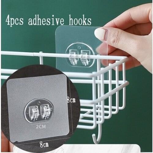 10pcs/Set Adhesive Wall Hook,Waterproof Sticky Hooks Rack Shelf Sticker,Sticking Self Adhesive Wall Strong Hook Hanger