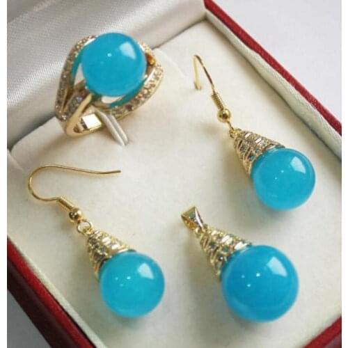 Fashion jewelry White Natural stone Pendant Necklace Ring Earring set AAA plated watch Quartz stone crystal Natura