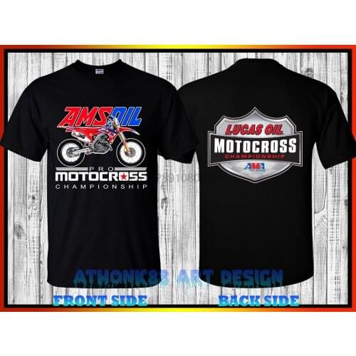 T-Shirt Men 2019 New Print T-Shirt Men Short Sleeve Hot Oil Team Racings T-Shirt Amsoil Motocross Pro Racings Printed T-Shirt