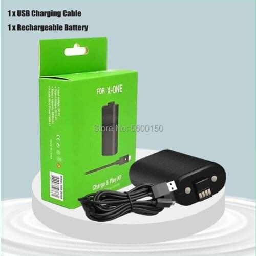 Rechargeable Battery Pack+ 2.75m USB Charging Cable For Xbox One Wireless Game Controllers Replacement Batteries for XBOX ONES/X